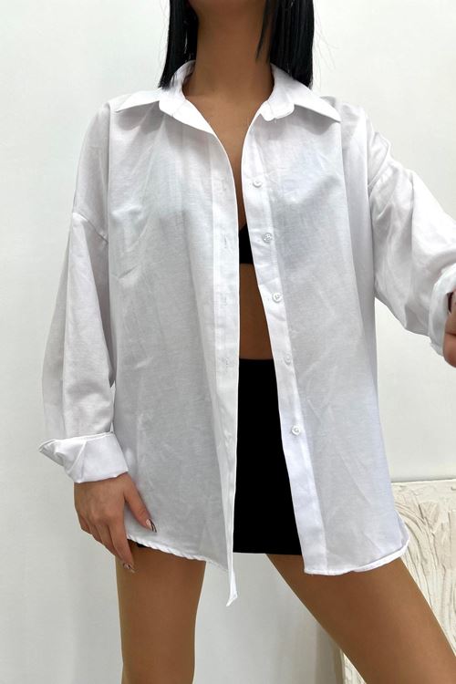 Üst Kalite Tericotone Kumaş Oversize Gömlek