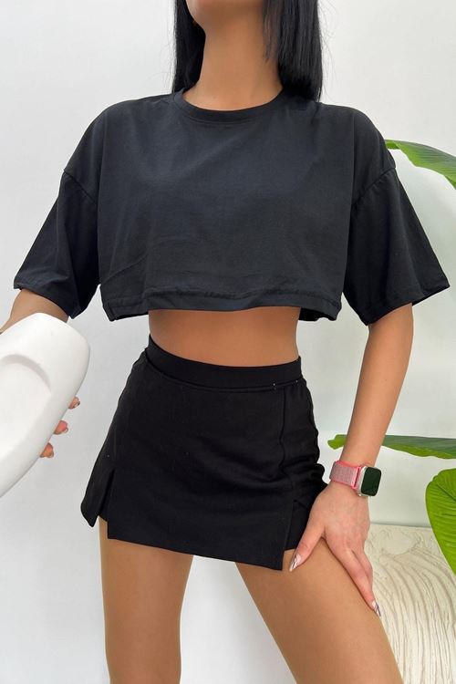 Üst Kalite 30/1 Süprem Kumaş Oversize Crop