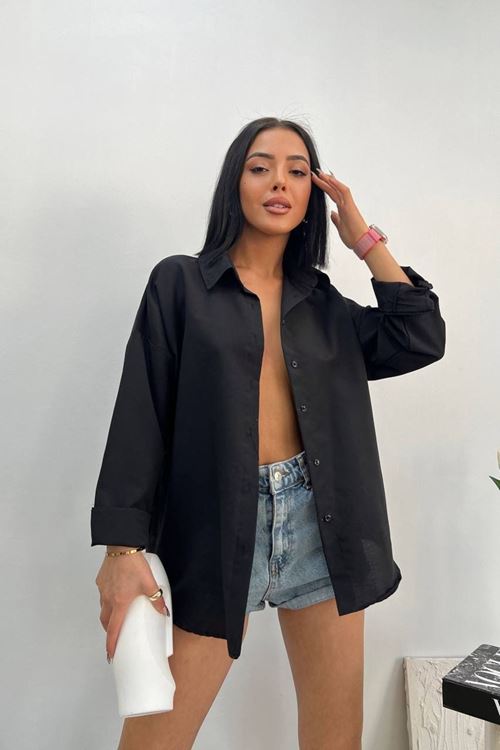 Üst Kalite Tericotone Kumaş Oversize Gömlek