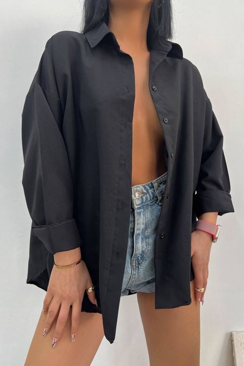 Üst Kalite Tericotone Kumaş Oversize Gömlek