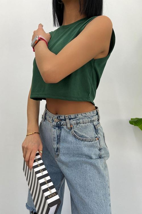 Üst Kalite 30/1 Süprem Kumaş Sıfır Kol Crop