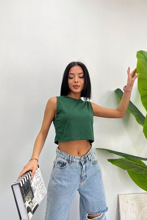 Üst Kalite 30/1 Süprem Kumaş Sıfır Kol Crop