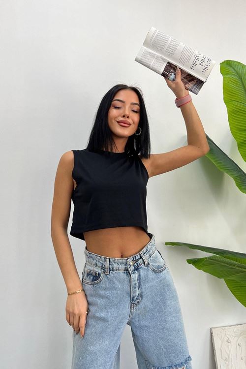 Üst Kalite 30/1 Süprem Kumaş Sıfır Kol Crop