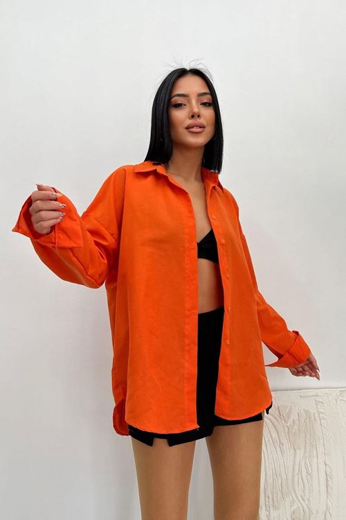 Üst Kalite Tericotone Kumaş Oversize Gömlek