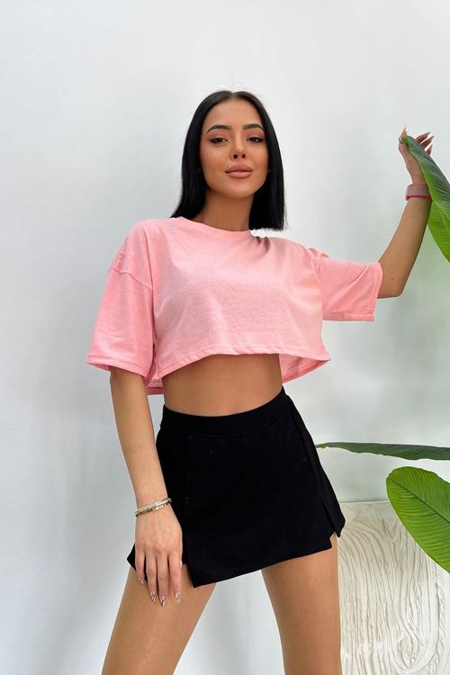 Üst Kalite 30/1 Süprem Kumaş Oversize Crop