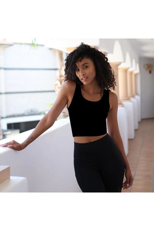 Premium Kalite Pamuk Crop Bluz