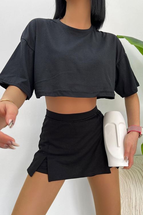 Üst Kalite 30/1 Süprem Kumaş Oversize Crop