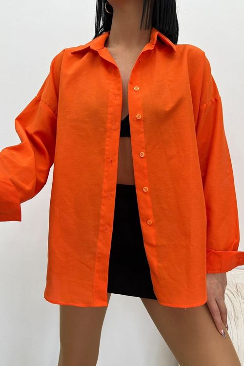 Üst Kalite Tericotone Kumaş Oversize Gömlek