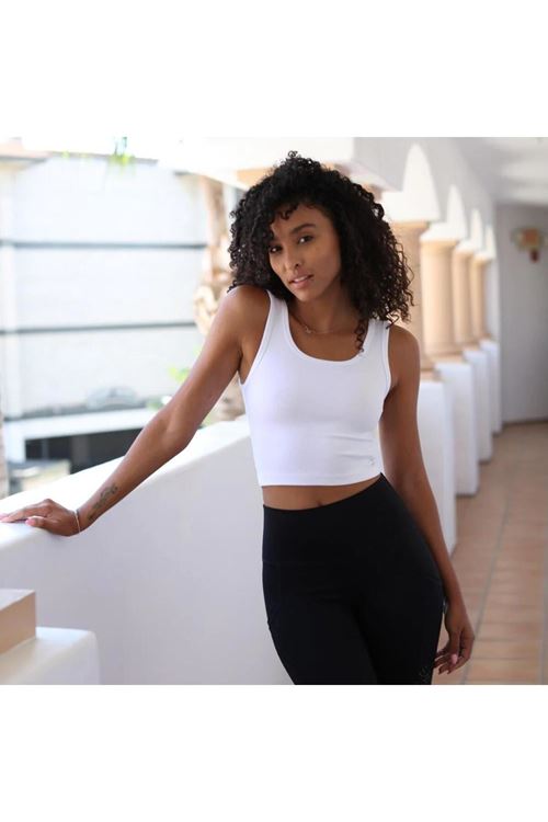 Premium Kalite Pamuk Crop Bluz