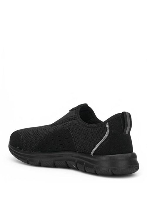 FlexStep Erkek Bağcıksız Nefes Alan Ultra Hafif Günlük Spor Ayakkabı – Siyah