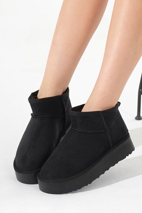 Kadın Su İtici Süet Kısa Bot – İçi Peluşlu Sıcak Tutucu Günlük Kışlık Kaydırmaz Premium Bot