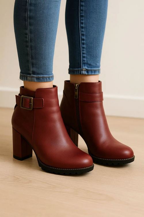 ScarletWalk Kadın Kırmızı Topuklu Rahat Bot