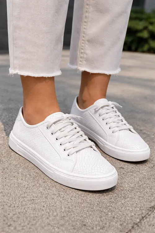 Pul Detay Deri İşleme Ortopedik Rahat Kadın Sneakers Spor Ayakkabı