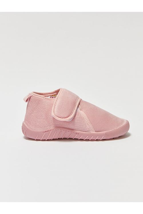 Kız Çocuk Pembe Cırt Cırtlı Günlük Ayakkabı – Yumuşak Tabanlı, Rahat ve Hafif Panduf