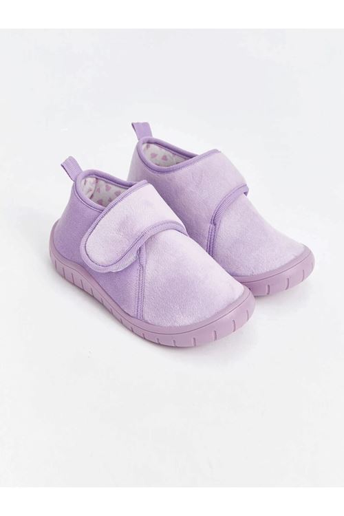 Kız Çocuk Mor Cırt Cırtlı Günlük Ayakkabı – Yumuşak Tabanlı, Rahat ve Hafif Panduf