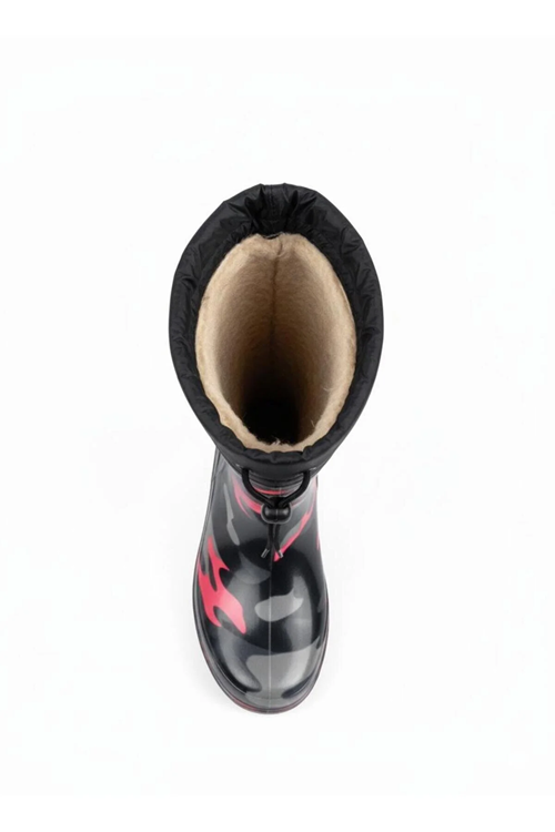 Çocuk 30-35 Premium Su Geçirmez Yün Astarlı Yağmur ve Kar Çizmesi Kaymaz Taban