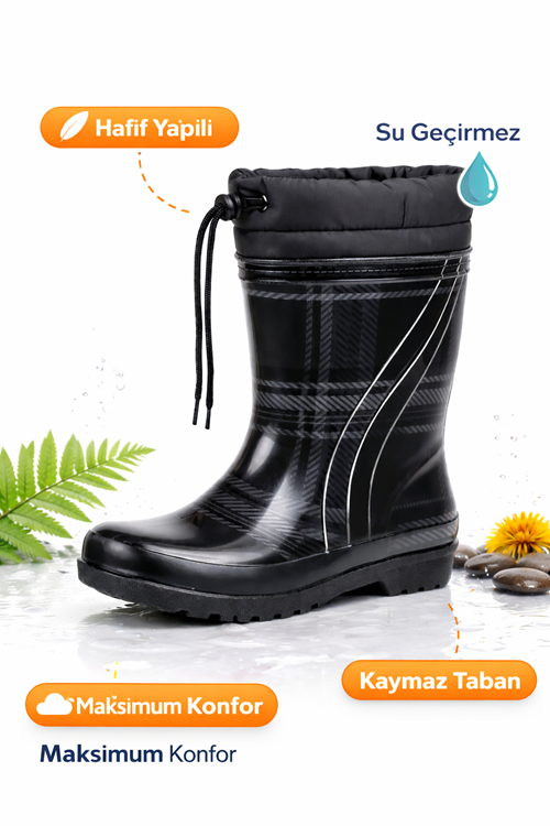Raining Su Geçirmez Kamuflaj Yağmur Çizmesi – Kaymaz Taban Outdoor Bot - 