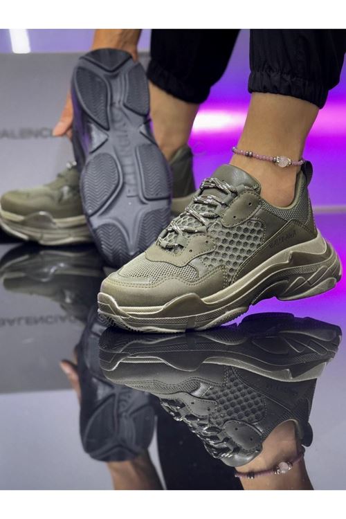 TerraFlex Haki Kalın Taban Günlük Sneaker