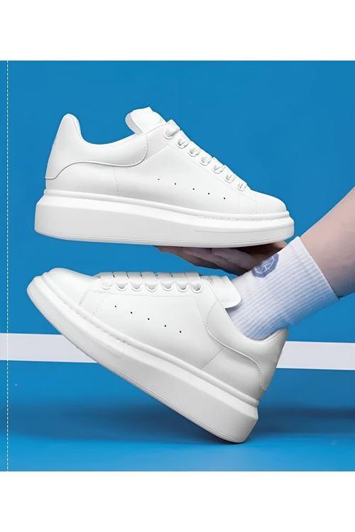 Santa Monica Beyaz Spor Ayakkabı – Hafif, Nefes Alabilen Günlük Yürüyüş Sneaker