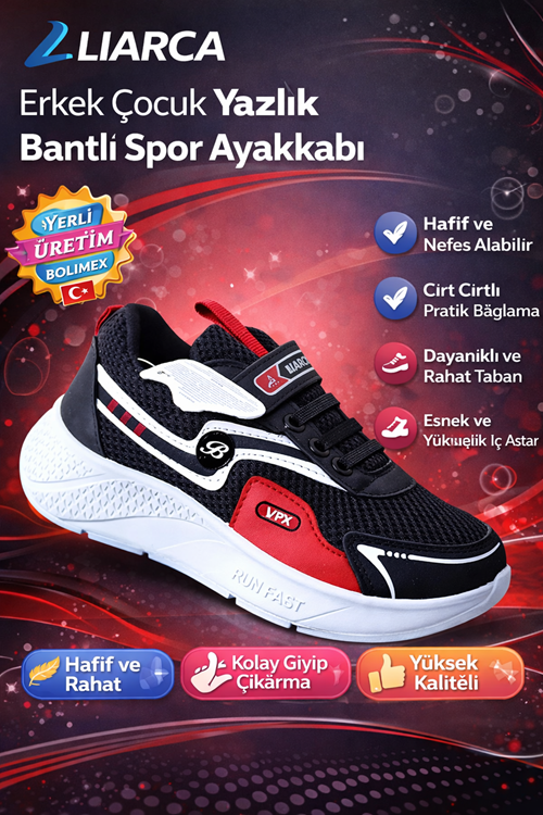 Unisex Kız Çocuk Erkek Çocuk Yazlık Spor Ayakkabı – Konforlu, Dayanıklı, Cırt Bantlı