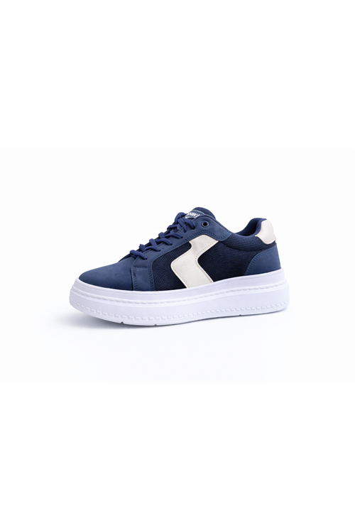 Mavi Kadın Sneaker Kalın Taban Bağcıklı Rahat Günlük Yürüyüş Spor Ayakkabı