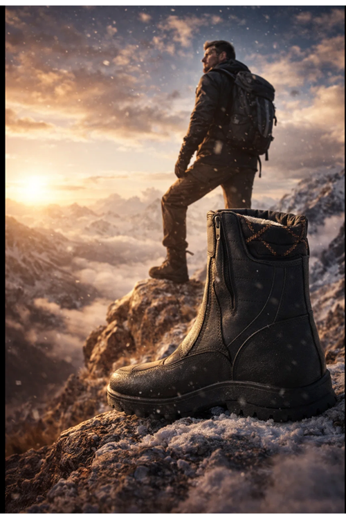 Erkek İçi Yünlü Astarlı Su Geçirmez Kışlık Günlük Kar Botu