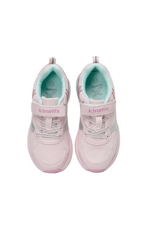 Pembe Çocuk Günlük İnce Taban Bağcıklı Rahat Günlük Yürüyüş Spor Ayakkabı