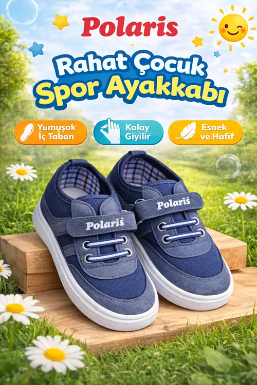 Çocuk Koşu & Günlük Spor Ayakkabı – Hafif, Nefes Alabilir, Kaydırmaz