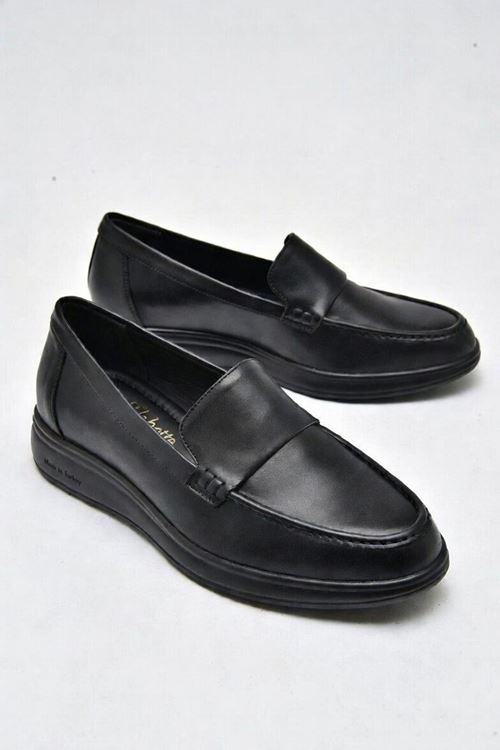 Siyah İnce Taban Kadın Günlük Comfort Ayakkabı – Kaymaz Taban