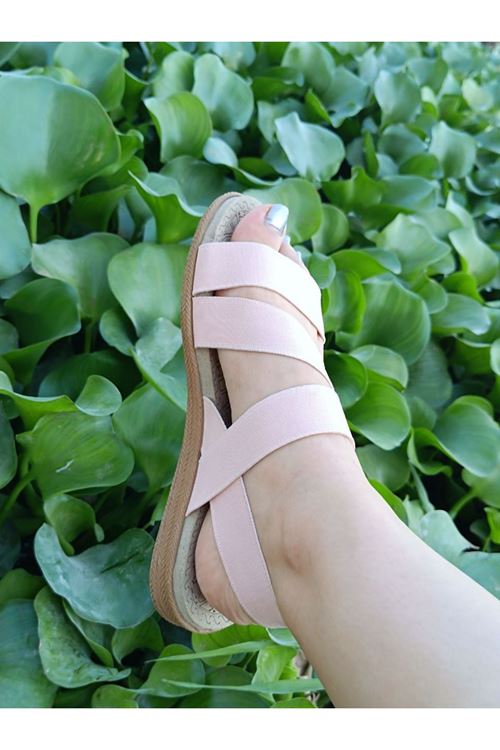 İnce Taban Kadın Günlük Comfort Pembe Ayakkabı Kaymaz Taban Lastikli