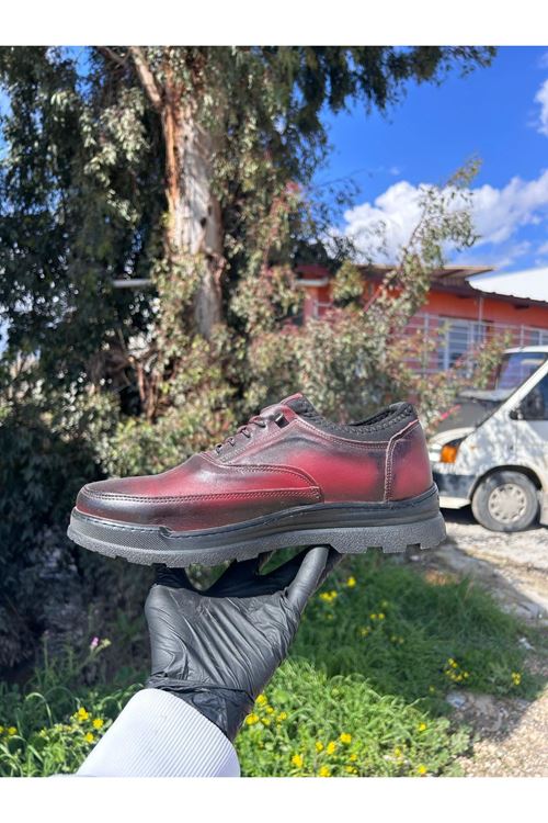 Erkek Boğazlı Deri Ayakkabı – Hakiki Deri Günlük & Klasik Model
