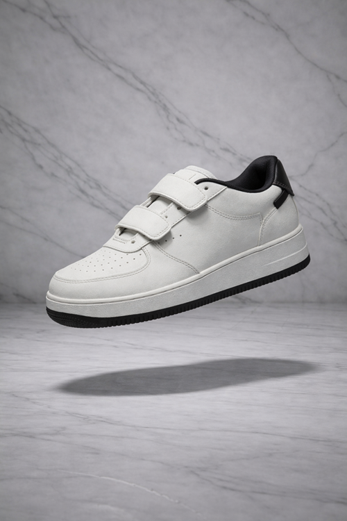 Çocuk Cilt Cırt Cırtlı Beyaz Sneaker – Premium Kalite, Hafif & Dayanıklı, Rahat Taban