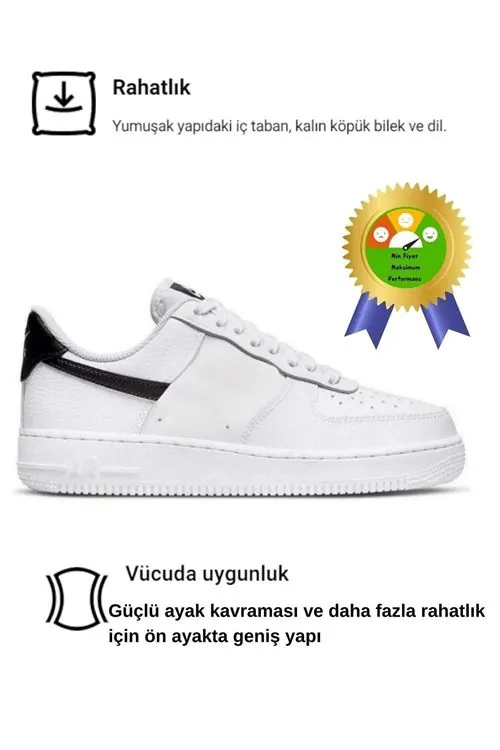 Beyaz Siyah Trend Süper Rahat 4 Mevsim Unisex Günlük Yürüyüş Spor Ayakkabı Sneaker
