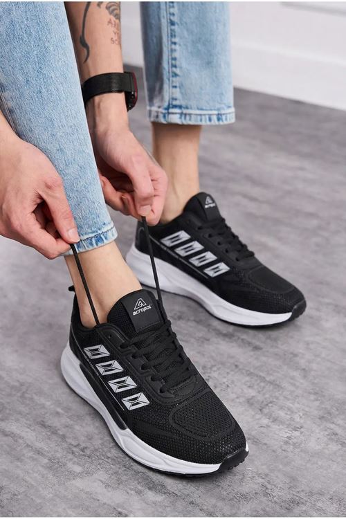 Aeron Light Unisex Sneaker Hafif Nefes Alabilir Günlük Ayakkabı Siyah Beyaz