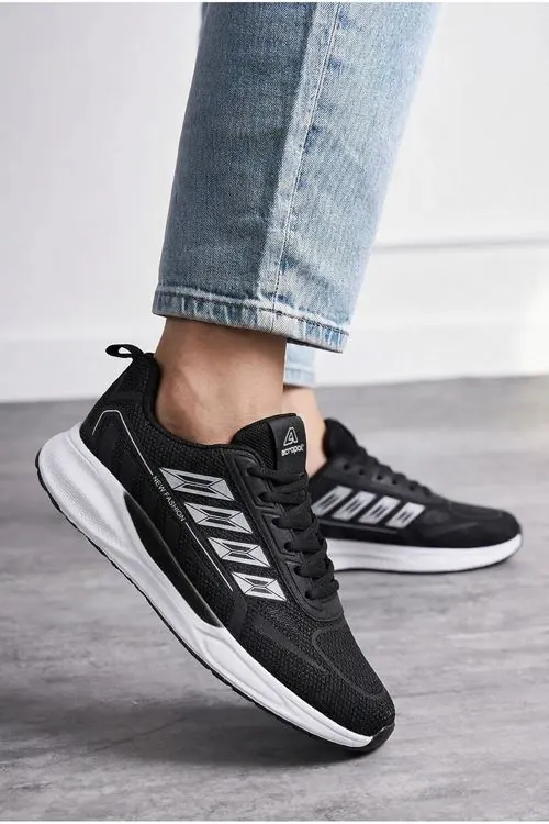 Aeron Light Unisex Sneaker Hafif Nefes Alabilir Günlük Ayakkabı Siyah Beyaz