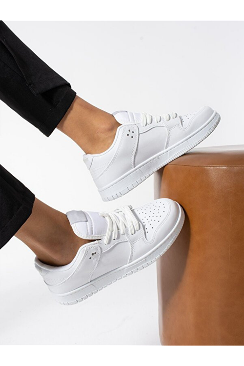 Sandrush Low Top Dayanıklı Rahat Unisex Günlük Sneaker Ayakkabı – Beyaz Beyaz