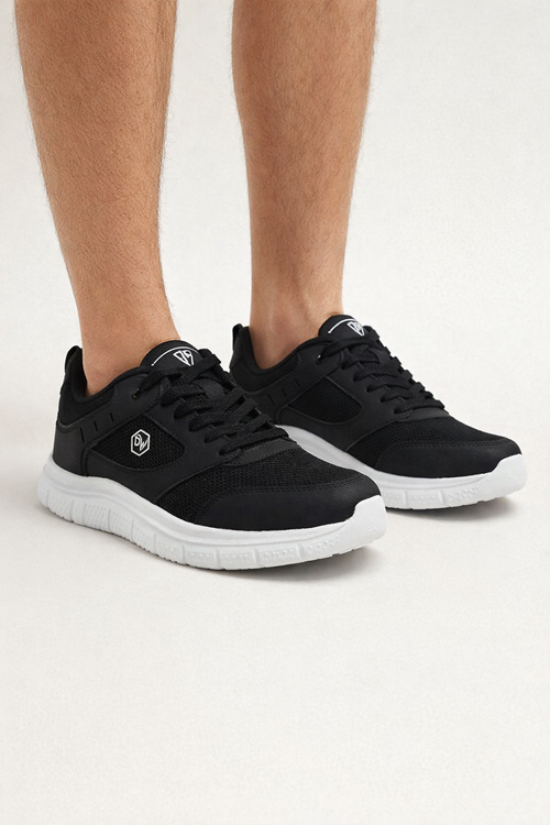 Büyük Beden Ortopedik Rahat Taban Bağcıklı Triko File Yazlık Spor Yürüyüş 45 46 47 Numara Ayakkabı Sneaker