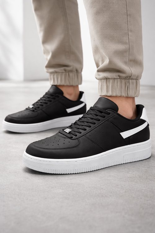 Siyah Beyaz Trend Süper Rahat 4 Mevsim Unisex Günlük Yürüyüş Spor Ayakkabı Sneaker