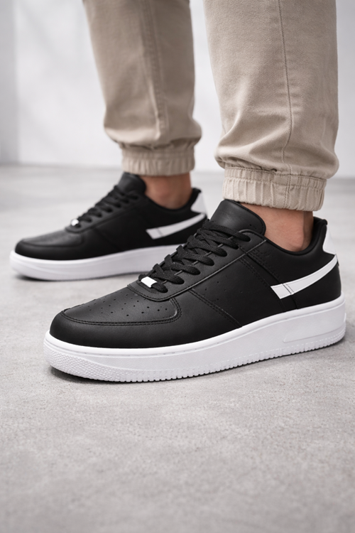Siyah Beyaz Trend Süper Rahat 4 Mevsim Unisex Günlük Yürüyüş Spor Ayakkabı Sneaker