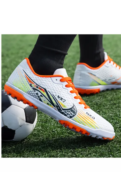 Vapro Beyaz Zoom Futbol Ayakkabısı Halısaha Çim Saha Çoraplı Çocuk Yetişkin Krampon 