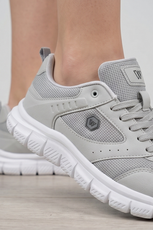 AEROSTRIDE Flex Ultra Comfort Max Buz Gri Unisex Spor Ayakkabı Hafif Nefes Alabilen Günlük Rahat Yürüyüş Sneaker
