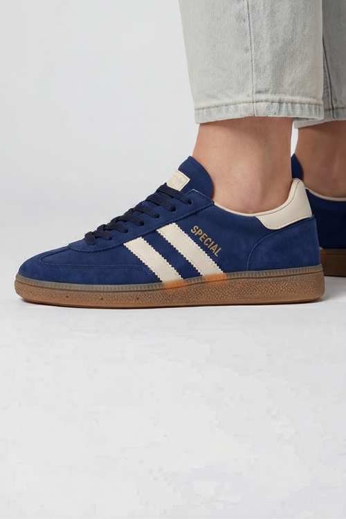 Timeless Classic Beyaz Lacivert-Bej Premium Konfor & Zamansız Stil Günlük Unisex Sneaker Ayakkabı