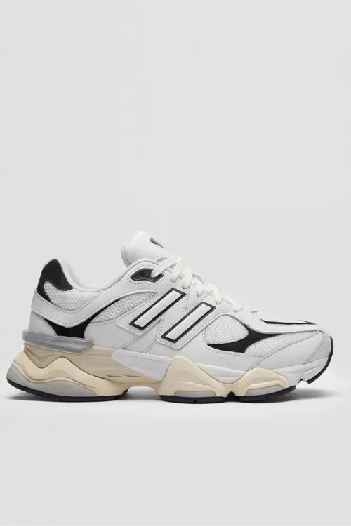 Cloud-Strut Retro-Modern Unisex Sneaker - Yüksek Tabanlı, Nefes Alabilen File Panelli Beyaz Siyah Günlük Spor Ayakkabı ve Yürüyüş Serisi