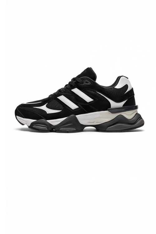 Cloud-Strut Retro-Modern Unisex Sneaker - Yüksek Tabanlı, Nefes Alabilen File Panelli Siyah Beyaz Günlük Spor Ayakkabı ve Yürüyüş Serisi