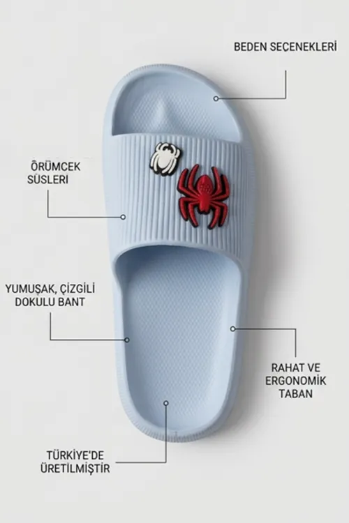 Hero-Clog Macera Serisi - Gri Maske Figürlü Erkek Çocuk - Bebek Terlik : Ultra Hafif, Anatomik İç Tabanlı ve Kaymaz Yazlık Çocuk Açık Terlik
