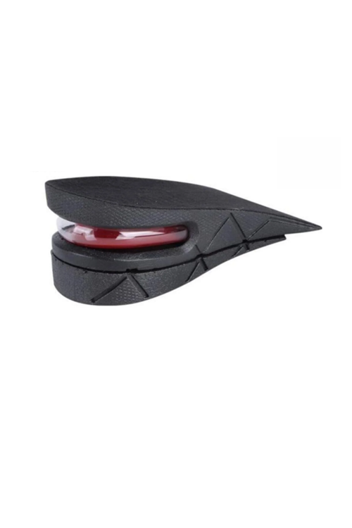 Boy Uzatıcı Ayakkabı Tabanlığı - 5 cm'ye Kadar 2 Kademeli Ayarlanabilir Hava Yastıklı Silikon Ortopedik Topuk Yükseltici - Darbe Emici Esnek Unisex Boy Uzatan Tabanlık