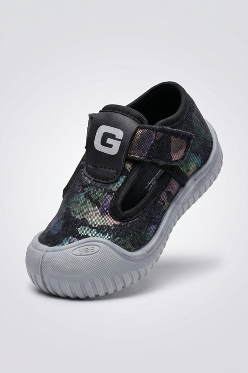 LuminaWalk-Esnek Tabanlı Burun Korumalı Cırt Cırtlı Unisex Kız Erkek Bebek Ayakkabısı - Parıltılı Kamuflaj Desenli Hafif İlk Adım Kreş ve Anaokulu Ayakkabısı
