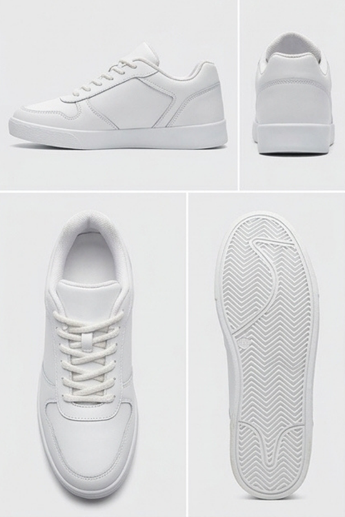 Düz Taban Unisex Cilt Rahat Tabanlı Günlük Spor Ayakkabı Sneaker 36 37 38 39 40 Numara
