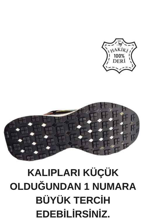 Hakiki Deri Jel Köpük Yüksek Taban Ortopedik İthal Bağcıklı Spor Ayakkabı Sneaker Dar kalıp