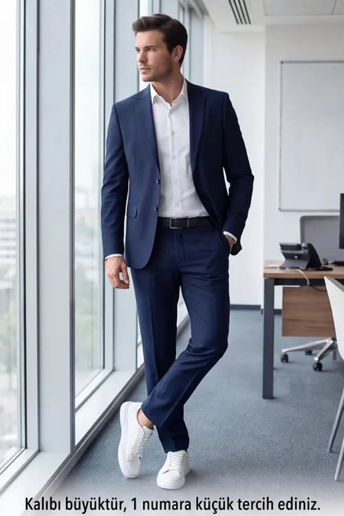 Prestige Sneaker – Hakiki Deri Beyaz Erkek Sneaker, Ergonomik Kalın ve Yumuşak Tabanlı Bağcıklı Günlük Ayakkabı